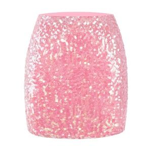 NWT MANER Pink Sequin Mini Skirt Party Bodycon Small